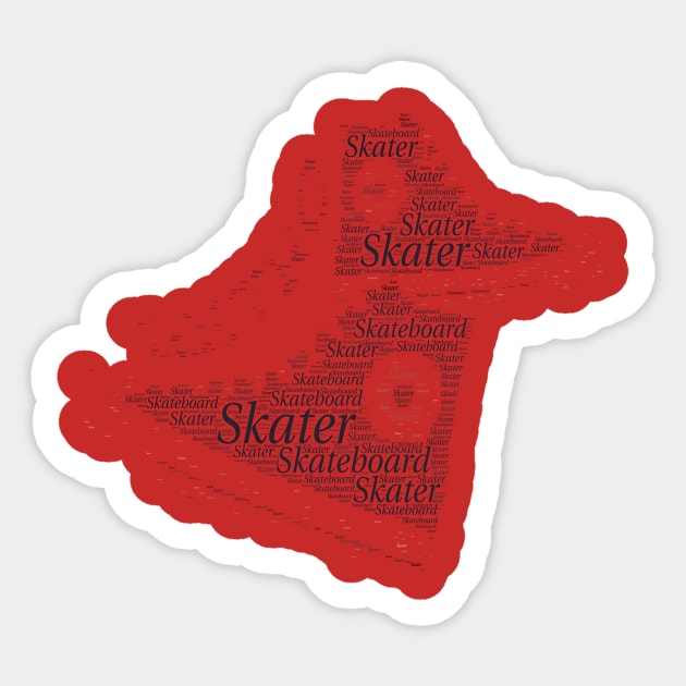 Skater Skateboard Sticker by albaley